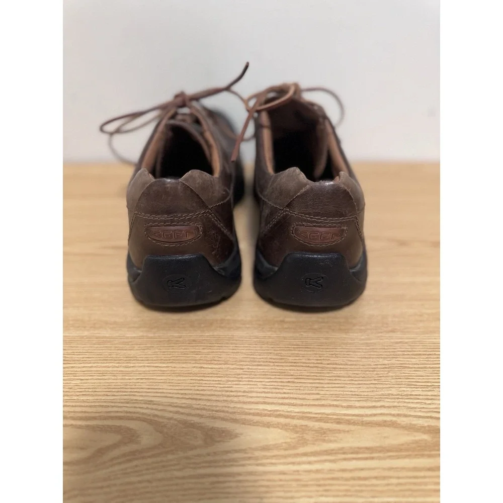 Keen Boston III Brown Leather Hiking Rubber Toe‎ Lace Up Shoes Mens Size 11